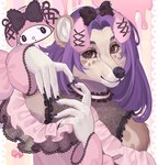 Rating: s
ID: 5607597
Date: 2025-05-29 18:34:20 -0400
Status: active
Score: 7
anthro black_nose bow_ribbon brown_eyes claws clothing drkot eyelashes female fur hair heart_reaction heart_symbol hello_kitty_(series) hi_res pink_body pink_fur purple_hair sanrio solo tan_body tan_fur post #5607597