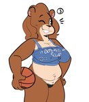 Rating: s
ID: 2551168
Date: 2020-12-30 18:22:57 -0500
Status: active
Score: 17
2019 anthro ball basketball_(ball) bear brown_body brown_fur brown_hair clothed clothing crop_top electricplasmid female fur grin hair hand_on_hip happy hi_res mammal one_eye_closed petunia_(gabbah) portrait shirt smile solo standing thong three-quarter_portrait topwear underwear wink post #2551168