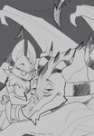Rating: s
ID: 5300359
Date: 2025-01-11 04:58:34 -0500
Status: active
Score: 31
absurd_res anthro bat conditional_dnp cuddling demon dragon duo ebonychimera eyewear female glasses helluva_boss hi_res horn male mammal monochrome monster mythological_creature mythological_scalie mythology reptile satan_(helluva_boss) scalie snake tail tail_motion tailwag wings post #5300359