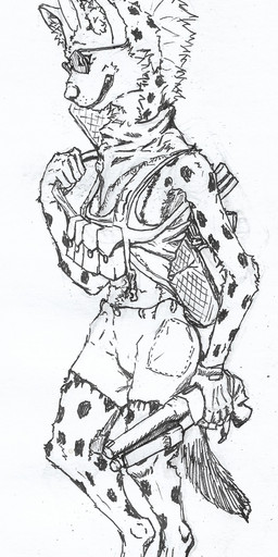 Rating: s
ID: 5677627
Date: 2025-06-30 13:16:09 -0400
Status: pending
Score: 0
absurd_res anthro backpack black_and_white bottomwear bulletproof_vest clothing crop_top devarg digitigrade dipstick_tail eyewear female gun hi_res hyena kerchief kriss_(devarg) looking_at_viewer mammal markings mohawk monochrome ranged_weapon scarf shemagh shirt shorts shotgun side_view spots spotted_hyena spotted_markings sunglasses tail tail_markings topwear traditional_media_(artwork) weapon post #5677627
