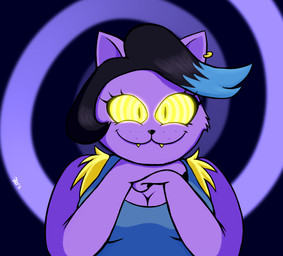 2016 anthro black_hair black_nose breasts cat catty_(undertale) claws cleavage clothed clothing dr._chaos ear_piercing fangs feline female fur glowing glowing_eyes hair hypnosis looking_at_viewer mammal mind_control multicolored_hair overalls piercing purple_fur simple_background smile solo two_tone_hair undertale video_games
Rating: Safe
Score: 3
User: Doc_Chaos
Date: July 21, 2017 2016 anthro black_hair black_nose breasts cat catty_(undertale) claws cleavage clothed clothing dr._chaos ear_piercing fangs feline female fur glowing glowing_eyes hair hypnosis looking_at_viewer mammal mind_control multicolored_hair overalls piercing purple_fur simple_background smile solo two_tone_hair undertale video_games
Rating: Safe
Score: 3
User: Doc_Chaos
Date: July 21, 2017
