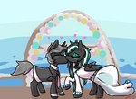 Rating: s
ID: 3390635
Date: 2022-06-13 23:47:01 -0400
Status: active
Score: 2
ambiguous_gender arch black_body black_fur clothing detailed_background dress duo equid equine eyes_closed female feral fluor1te friendship_is_magic fur green_hair grey_hair hair hasbro hi_res horn horse kiss_on_lips kissing male male/female mammal messerschmitt_"messy"_(oc) my_little_pony mythological_creature mythological_equine mythology pegasus pony stripes suit the_ghost_(oc) unicorn water wedding wedding_dress white_stripes wings post #3390635