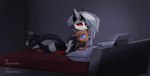 Rating: s
ID: 3769743
Date: 2022-12-24 16:16:51 -0500
Status: active
Score: 109
anthro bed bzoophobia canid canid_demon canine cuddling demon duo electronics female furniture hellhound helluva_boss helluva_exterminator hi_res larger_female loona_(helluva_boss) male male/female mammal mythological_canine mythological_creature mythology poch_(helluva_exterminator) simple_background size_difference smaller_male smile tablet tablet_computer watching_television post #3769743