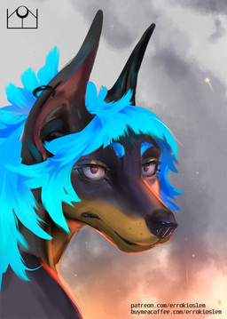 Rating: s
ID: 5685310
Date: 2025-07-04 04:08:32 -0400
Status: pending
Score: 2
anthro black_nose blue_hair canid canine canis dobermann domestic_dog ear_piercing errokioslem female fire hair hi_res mammal maslina_(errokioslem) piercing pinscher portrait sky smog solo text three-quarter_portrait url post #5685310