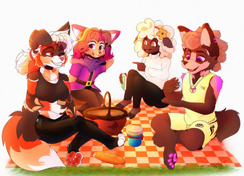 Rating: s
ID: 5669191
Date: 2025-06-26 15:33:22 -0400
Status: active
Score: 4
accessory anthro basket bedding blanket bovid bread canid canine caprine clothing container cup felid feline female food group hi_res hooves jar keitfa latex latex_clothing latex_legwear legwear male mammal mug neva_(keitfa) nitro_(keitfa) one_eye_closed pawpads sheep wink post #5669191