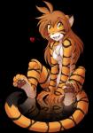 Rating: s
ID: 849922
Date: 2016-03-15 16:27:59 -0400
Status: active
Score: 111
adobe_photoshop_(artwork) anthro biped black_background black_body black_fur blush breasts brown_hair casual_nudity chest_tuft claws colored conditional_dnp countershading digital_media_(artwork) digitigrade ears_up featureless_breasts feet felid female flora_(twokinds) fur hair happy heart_symbol hindpaw keidran long_hair looking_at_viewer mammal nude open_mouth orange_body orange_fur pantherine pawpads paws reflection simple_background sitting smile solo striped_body striped_fur stripes tail teeth tiger tom_fischbach tongue tuft twokinds white_body white_fur yellow_eyes post #849922