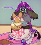 Rating: s
ID: 5344665
Date: 2025-02-01 13:16:53 -0500
Status: active
Score: 4
ambiguous_gender anthro big_ears black_body black_fur blue_eyes brown_body brown_fur clothed clothing dress duo eevee female fur generation_1_pokemon gift glistening glistening_eyes grin hair hi_res hobkin kneeling nintendo pokemon pokemon_(species) purple_body purple_fur purple_hair riddlr short_hair sitting smile starlight_spirit post #5344665