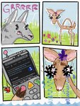 Rating: s
ID: 5655587
Date: 2025-06-20 12:32:27 -0400
Status: active
Score: 30
ambiguous_gender aya_ghostly bodily_fluids brown_body canid canine canis cellphone cervine cloven_hooves comic deer electronics eyelashes fangs feral flower flower_accessory fur google google_gemini grass grey_body grey_fur growling hi_res holding_object hooves mammal phone plant solo sound_effects tail tears teeth wolf young young_feral post #5655587