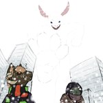 Rating: s
ID: 4352938
Date: 2023-10-14 20:40:00 -0400
Status: active
Score: 8
1:1 2013 anthro barefoot barely_visible_creature biped blue_eyes building clothing conejito dragon feet fur furred_dragon furred_scalie grin group hair horn jacket lagomorph leporid low-angle_view macro male mammal mythological_creature mythological_scalie mythology nommz nommz_(character) outside paws question_mark rabbit raised_foot scalie scarf smile snow snowstorm toes topwear white_body white_fur post #4352938