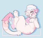 Rating: s
ID: 5363638
Date: 2025-02-10 09:22:42 -0500
Status: active
Score: 18
ambiguous_gender blue_background blue_eyes clothing collar drinking felid feline feral flavored_milk food fruit fur hat headgear headwear mammal milk paws pink_body pink_fur plant simple_background solo strawberry strawberry_milk tan_body tan_fur unknown_artist post #5363638