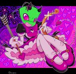 Rating: s
ID: 5573772
Date: 2025-05-15 10:37:47 -0400
Status: active
Score: 3
3_fingers alien alien_humanoid antennae_(anatomy) arrow_(weapon) artist_name bow_(weapon) bow_tie clothed clothing crossdressing digital_media_(artwork) dress femboy fingers footwear gradient_eyes green_body green_skin heart_symbol hi_res horn humanoid invader_zim irken leggings legs_together legwear lumiidragon male nickelodeon pink_bow_tie pink_clothing pink_footwear pink_shoes ranged_weapon shoes signature small_horn smile solo spade_tail tail teeth text weapon zim_(invader_zim) post #5573772