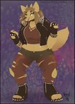 Rating: s
ID: 2420646
Date: 2020-09-23 09:59:57 -0400
Status: active
Score: 15
2018 anthro biped bottomwear breasts brown_hair brown_nose canid canine canis character_request clothed clothing deervvitch domestic_dog female fingerless_gloves fully_clothed gloves green_eyes hair handwear horn mammal navel shorts simple_background solo spikes standing torn_clothing post #2420646