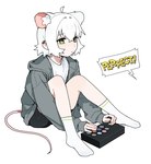 Rating: s
ID: 5585760
Date: 2025-05-20 10:38:15 -0400
Status: active
Score: 17
ambiguous_gender animal_ears animal_humanoid animal_tail arms_under_legs bangs black_bottomwear black_clothing black_ear_piercing black_shorts bottomwear clothing ear_piercing english_text exclamation_point footwear full-length_portrait gaming green_eyes grey_clothing grey_hoodie grey_topwear hair hairless_tail hi_res hoodie human_and_animal_ears human_ears humanoid inner_ear_fluff joystick mammal mammal_humanoid multi_ear murid murid_humanoid murine murine_humanoid offscreen_character pale_skin perl_(vertgris) piercing pink_tail playing_video_game portrait rat_ears rat_humanoid rat_tail rodent rodent_humanoid shirt shorts simple_background sitting sitting_on_ground socks solo speech_bubble tail text thin_tail topwear tuft vertigris white_background white_clothing white_ears white_footwear white_hair white_inner_ear_fluff white_shirt white_socks white_topwear yellow_text young post #5585760