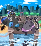 Rating: s
ID: 5615432
Date: 2025-06-01 23:35:33 -0400
Status: active
Score: 13
2025 absurd_res anthro beach beach_umbrella belly beverage big_belly blue_sky boombox building chest_tuft city city_background cityscape clothed clothing cloud duo ear_piercing eeveelution electronics espeon eyewear eyewear_on_head fur generation_2_pokemon glasses hi_res holding_beverage holding_object looking_down male mammal multicolored_body multicolored_fur nintendo obese open_clothing open_mouth open_shirt open_topwear overweight parasol pear-shaped_figure pier piercing plant pokemon pokemon_(species) radio ripples sea seaside shirt silhouetted_body sitting sky skyscape skyscraper smile soda soda_bottle sunglasses sunglasses_on_head sutihukka swimming_trunks swimwear tail tail_tuft topwear towel tree tuft tufted_fur umbreon water wide_hips yellow_eyes yellow_sclera post #5615432