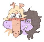 Rating: s
ID: 5636483
Date: 2025-06-11 22:39:56 -0400
Status: pending
Score: 28
anthro antlers blonde_hair blush brown_body brown_fur brown_hair deltarune duo female female/female freckles fur gubsygoo hair horn long_snout noelle_holiday pink_body pink_scales scales smile snout susie_(deltarune) undertale_(series) post #5636483