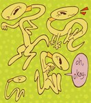 Rating: s
ID: 5380744
Date: 2025-02-17 23:04:51 -0500
Status: active
Score: 5
3_fingers 4_fingers ambiguous_gender anthro cartoon_eyes digital_media_(artwork) english_text eyelashes featureless_feet feet fingers floral_pattern flower gamete green_background hand_on_hip handwritten_text hi_res long_body long_neck open_mouth plant polymerclay round_head simple_background smile solo speech_bubble sperm_cell sperm_cell_with_face tail text unusual_sperm_cell wavy_mouth post #5380744