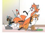 Rating: s
ID: 1427556
Date: 2018-01-16 01:19:14 -0500
Status: active
Score: 17
4:3 avian belly bird black_nose blue_eyes canid canine chicken cindy_(faux_pas) faux_pas female feral fox fur galliform gallus_(genus) group leg_markings machine male mammal markings mcarspec myrtle_(faux_pas) nude open_mouth orange_body orange_fur phasianid predator/prey randy_(faux_pas) robot scared socks_(marking) white_belly white_body white_fur post #1427556