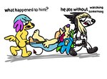 Rating: s
ID: 4598933
Date: 2024-02-14 13:21:29 -0500
Status: active
Score: 21
2022 4:3 4lung alternative_fashion ambiguous_gender anthro canid carrying_another dialogue emo english_text four_lung group hi_res humor mammal meme simple_background sparkledogcore sparklefur stretcher text trio what_happened_to_him? white_background wounded post #4598933