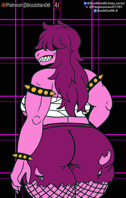 Rating: s
ID: 5769891
Date: 2025-08-10 16:17:13 -0400
Status: active
Score: 5
2025 alternate_color alternate_costume anthro artist_name back_boob bandage bandage_on_breasts bandaged_chest bared_teeth big_breasts big_butt boobfan06 bottomwear bracelet breasts butt butt_focus clothing deltarune female fishnet_clothing fishnet_legwear fishnet_socks flat_colors geometric_background grid_background hair hair_over_eye hi_res jewelry legwear long_hair looking_at_viewer looking_back magenta_hair messy_hair muscular muscular_female pants patreon_username pattern_background pink_body purple_bottomwear purple_clothing purple_shorts scalie sharp_teeth shorts simple_background smile smirk solo spiked_bracelet spikes susie_(deltarune) teeth text topwear torn_bottomwear torn_clothing torn_shorts undertale_(series) white_clothing white_topwear post #5769891