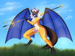 Rating: s
ID: 3319082
Date: 2022-05-06 11:11:48 -0400
Status: active
Score: 16
2022 4_toes anthro bindweed_(artist) black_body black_scales blue_body blue_scales blue_sky bodysuit clothing cloud day digital_media_(artwork) dragon feet female glistening glistening_clothing glowing grass hair holding_object holding_weapon horn light mag-amp_suit melee_weapon membrane_(anatomy) membranous_wings mythological_creature mythological_scalie mythology outside plant polearm pose purple_eyes savannah_pendragon scales scalie skinsuit sky slim smile solo spread_wings tail tight_clothing toes trident weapon white_hair wings yellow_sclera post #3319082