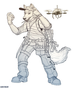 Rating: s
ID: 5673388
Date: 2025-06-28 13:21:15 -0400
Status: active
Score: 4
anthro artist_name canid canine cheek_tuft clothed clothing drone_(vehicle) electronics facial_tuft fangs hat headgear headphones headset headwear hi_res machine male male_anthro mammal monochrome open_mouth simple_background slash_freezen solo standing teeth text tool_belt tools tuft whiskers post #5673388
