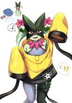 Rating: s
ID: 4484881
Date: 2023-12-20 22:54:28 -0500
Status: active
Score: 100
clothing cosplay digital_drawing_(artwork) digital_media_(artwork) duo exclamation_point fangs felid feline female florian_(pokemon) generation_4_pokemon generation_9_pokemon hi_res human humanoid interrobang iono_(pokemon) jealous looking_at_viewer male male/female mammal meowscarada musical_note musical_symbol nintendo open_mouth open_smile oversized_clothing pokemon pokemon_(species) question_mark rotom rotom_phone school_uniform smile speech_bubble standing symbol teeth uniform zatma post #4484881