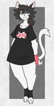 Rating: s
ID: 5590430
Date: 2025-05-22 09:54:39 -0400
Status: active
Score: 14
anthro black_hair bottomless clothed clothing domestic_cat eye_bags felid feline felis female fur hair heterochromia hi_res long_tail looking_at_viewer mammal markings mole_(marking) nerdyreindeer ponytail shirt solo t-shirt tail text text_on_clothing text_on_shirt text_on_topwear thick_thighs topwear white_body white_fur post #5590430