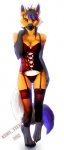Rating: s
ID: 207800
Date: 2012-04-17 13:45:03 -0400
Status: active
Score: 110
2012 4_toes anthro barefoot biped black_body black_fur black_hair black_sclera blue_hair breasts bustier canid canine claws cleavage clothed clothing facial_markings fangs feet female fluffy fluffy_tail full-length_portrait fur garter_straps green_eyes hair head_markings hi_res kero_tzuki legwear lingerie looking_at_viewer mammal maned_wolf markings multicolored_body multicolored_fur multicolored_hair muzzle_(marking) orange_body orange_fur panties portrait sabine_(lykenzealot) simple_background smile snout snout_markings solo stockings tail teddiette teeth toe_claws toes two_tone_hair underwear white_background white_body white_fur post #207800
