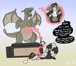 Rating: s
ID: 3741974
Date: 2022-12-09 19:18:28 -0500
Status: active
Score: 38
2022 absurd_res anthro biped black_body black_fur body_swap brown_hair charizard dialogue digital_drawing_(artwork) digital_media_(artwork) duo ear_piercing ellipsis english_text featureless_crotch fur generation_1_pokemon generation_4_pokemon gradient_background grey_body grey_fur hair hi_res internal legendary_pokemon mammal manaphy multicolored_body multicolored_fur nintendo nonbinary_(lore) nude open_mouth piercing pokemon pokemon_(species) procyonid raccoon remymorph remymorph_(character) sculpture simple_background speech_bubble statue statufication stuck tail teeth text trapped white_body white_fur post #3741974