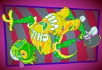 Rating: s
ID: 5651507
Date: 2025-06-18 16:31:49 -0400
Status: pending
Score: 10
abstract_background alternate_version_at_paywall anthro backflip blue_stripes casual_clothing chameleon clothing digital_drawing_(artwork) digital_media_(artwork) epic_games fortnite gavanzude gesture green_body green_skin half-closed_eyes hat headgear headwear hi_res lizard male narrowed_eyes reptile scalie signature skateboard skateboard_trick skateboarding solo stripes upside_down vehicle waving yellow_eyes ziggy_(fortnite) post #5651507