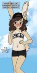 Rating: s
ID: 4570697
Date: 2024-02-01 11:31:31 -0500
Status: active
Score: 166
2024 absurd_res anthro blush bottomwear brown_eyes brown_hair bunnybits bunnybits_(character) clothed clothing conditional_dnp digital_media_(artwork) ear_piercing ear_ring english_text female fur hair hat headgear headwear hi_res lagomorph leporid mammal outside piercing rabbit ring_piercing sky solo swimwear tail text topwear post #4570697