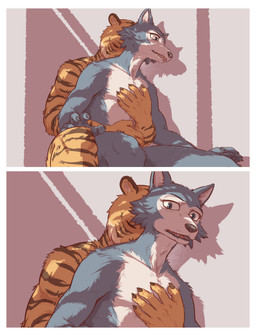 Rating: s
ID: 5718591
Date: 2025-07-19 04:08:11 -0400
Status: pending
Score: 6
absurd_res anthro anthro_on_anthro beastars bill_(beastars) biped brown_body brown_fur canid canine canis colored comforting comic duo eyes_closed felid fingers fur grey_body grey_fur hand_on_chest hi_res hug humanoid_hands inside interspecies legoshi_(beastars) looking_aside male male/male mammal markings muscular muscular_anthro muscular_male nude_anthro nude_male orange_body orange_fur pantherine sadness_hao shaded striped_markings stripes surprised tiger white_body white_fur wolf post #5718591