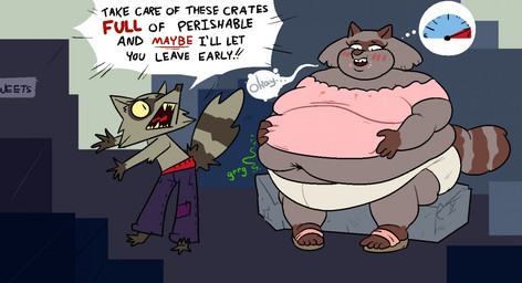Rating: s
ID: 4639975
Date: 2024-03-05 15:48:50 -0500
Status: active
Score: 19
anthro belly big_belly bloated blouse blush blush_stickers bottomwear clothing dialogue duo english_text female footwear fuel_gauge full-length_portrait fupa gluttony hair hotpants long_hair male mammal meter morbidly_obese morbidly_obese_anthro morbidly_obese_female navel obese obese_anthro obese_female open_mouth overweight overweight_anthro overweight_female pink_clothing pink_shirt pink_topwear portrait procyonid raccoon sandals shirt shoes shorts text thought_bubble topwear victoria_(whiteraff) whiteraff yelling post #4639975