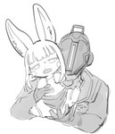 Rating: s
ID: 3841739
Date: 2023-01-29 11:03:29 -0500
Status: active
Score: 40
2023 absurd_res ambiguous_gender anthro armor bangs bodily_fluids bondrewd chinese_zodiac clothed clothing duo fluffy fluffy_ears fur hair headgear helmet hi_res holding_another kemono lagomorph lifting lifting_another made_in_abyss mammal mask monochrome monotone_hair nanachi narehate open_mouth oposa presenting_another simple_background sketch sweat topless whiskers year_of_the_rabbit post #3841739