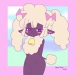 Rating: s
ID: 5507278
Date: 2025-04-16 04:02:37 -0400
Status: active
Score: 75
1:1 accessory animated anthro artist_name blush border bovid bow_ribbon brown_body caprine character_name cowbell cute_fangs fangs featureless_crotch female fur hair_accessory hair_bow hair_ribbon hands_behind_back heart_eyes heart_symbol hecktop looking_at_viewer mammal narrowed_eyes open_mouth pink_border pink_hair_bow poodle_sheep ribbons sheep short_playtime smile solo sound standing tail tail_tuft teeth text tuft vocalization webm white_body white_fur white_wool wool_(fur) post #5507278