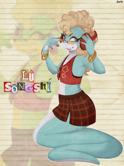 Rating: s
ID: 5599832
Date: 2025-05-26 13:29:23 -0400
Status: active
Score: 3
3:4 absurd_res anthro apode blonde_hair blue_body bottomwear brown_eyes clothing colored_nails curly_hair draconcopode electronics eyewear fangs female flat_chested glasses gold_accessory hair headphones hi_res legless looking_at_viewer lu_songshi_(suchimonix) mohawk naga nails pattern_bottomwear pattern_clothing pattern_skirt plaid plaid_bottomwear plaid_clothing plaid_skirt red_nails scalie serpentine skirt solo suchimonix tail teeth thick_tail topwear vest wearing_glasses post #5599832