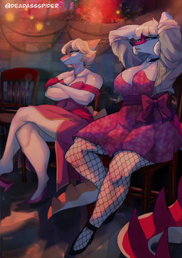 Rating: s
ID: 5366455
Date: 2025-02-11 15:00:33 -0500
Status: active
Score: 34
2025 absurd_res anthro artist_name big_breasts blonde_hair blue_eyes bone_frill breasts cavemanon_studios cleavage clothed clothing crossed_arms deadassspider detailed_background digital_drawing_(artwork) digital_media_(artwork) dinosaur dress duo eyewear female fishnet_clothing fishnet_legwear floral_print footwear freckles frill_(anatomy) glasses goodbye_volcano_high hadrosaurid hair hands_behind_head heelpop hi_res high_heels i_wani_hug_that_gator inside jacket legwear long_tail loose_footwear magenta_body magenta_scales mia_moretti multicolored_body multicolored_scales naomi_(gvh) off_shoulder orange_body orange_scales ornithischian ornithopod parasaurolophus prehistoric_species reptile scales scalie shoe_dangle shoes short_hair sibling_(lore) sister_(lore) sisters_(lore) sitting spiked_tail spikes spikes_(anatomy) tail teal_eyes text thick_thighs topwear two_tone_body two_tone_scales watermark white_body white_scales post #5366455