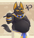 Rating: s
ID: 5548166
Date: 2025-05-04 09:50:00 -0400
Status: active
Score: 17
abdominal_bulge ankh anthro anubis belly belly_overhang big_belly black_body black_fur canid canine canis chonk_unabis_(littlehyper) clothing deity egyptian egyptian_clothing egyptian_god egyptian_mythology fur hi_res hieroglyphics jackal littlehyper male mammal middle_eastern_mythology mythology pyramid solo staff stripes tail yellow_stripes post #5548166