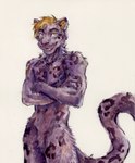 Rating: s
ID: 5645619
Date: 2025-06-16 03:42:33 -0400
Status: active
Score: 11
akatan_art anthro blonde_hair crossed_arms featureless_crotch front_view fur hair hi_res male markings nude open_mouth portrait purple_body purple_fur simple_background solo spots spotted_arms spotted_legs spotted_markings spotted_tail standing tail tail_markings teeth three-quarter_portrait traditional_media_(artwork) white_background yellow_eyes post #5645619