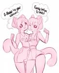 Rating: s
ID: 1031328
Date: 2016-10-25 14:18:37 -0400
Status: active
Score: 22
absurd_res animatronic anthro bottomwear breasts chipmunk clothed clothing dialogue duo english_text fan_character fazbear_fanverse female freckles ground_squirrel hair hi_res looking_at_viewer machine mahmapuu mammal monochrome one_eye_closed parody pigtails pink_theme ponytail popgoes portrait rebus robot rodent sciurid short_hair shorts sibling_(lore) simple_background sister_(lore) sisters_(lore) smile talking_to_viewer text three-quarter_portrait white_background wide_hips wink post #1031328