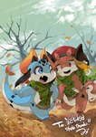 Rating: s
ID: 4581887
Date: 2024-02-06 08:05:14 -0500
Status: active
Score: 10
4_arms absurd_res ambiguous_gender anthro autumn autumn_leaves beret blonde_hair blue_body clothing color_contrast countershading dragon duo english_text eye_contact fangs gidoniko_(doneru) hair hat head_markings headgear headwear hi_res horn japanese_text long_tail looking_at_another markings multi_arm multi_limb mythological_creature mythological_scalie mythology neneruko_(doneru) one_eye_closed outside plant red_body scalie scarf signature smile tail teeth text tree walking wink yoshiya young young_ambiguous young_anthro post #4581887