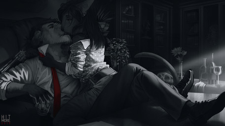 Rating: s
ID: 5457328
Date: 2025-03-26 04:55:36 -0400
Status: active
Score: 13
2019 alcohol anthro beverage black_and_white book bookshelf canid canine canis clothed clothing digital_media_(artwork) domestic_cat domestic_dog duo felid feline felis female female_on_top footwear furniture glass hitmore hunting_dog inside internal jeffrey_burke kissing mafia male mammal monochrome on_top plant romantic ruth_evans shoes sitting sofa vase wine post #5457328