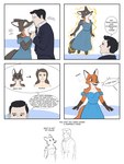 Rating: s
ID: 5549969
Date: 2025-05-05 02:02:35 -0400
Status: active
Score: 31
2025 3:4 anthro black_hair black_tie_(suit) blue_eyes bodily_fluids breasts brown_hair canid canine clothing comic dialogue directional_arrow dress duo english_text eyes_closed female fox fur grey_body grey_fox grey_fur hair hand_holding hi_res human kiss_on_lips kissing male mammal necktie nervous open_mouth orange_body orange_fur paws red_fox simple_background solo species_transformation speech_bubble suit sweat tail teeth text tggeko thought_bubble transformation true_fox urocyon post #5549969