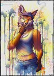 Rating: s
ID: 4847090
Date: 2024-06-12 07:45:40 -0400
Status: active
Score: 22
2024 abstract_background alpha_channel anthro beyle border bottomwear brown_body brown_fur canid canine cigarette clothed clothing conditional_dnp denim denim_bottomwear denim_clothing digital_drawing_(artwork) digital_media_(artwork) ear_piercing ear_ring faraden female fox fur gloves hair handwear hi_res hybrid jeans kerchief legacy_(ratte) looking_at_viewer mammal new_faraden pants piercing ratte red_hair ring_piercing shirt signature simple_background smile smoking solo tank_top text topwear traditional_media_(artwork) transparent_border url white_sclera yellow_eyes post #4847090