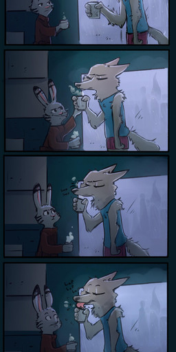 2017 absurd_res ahappypichu-mod anthro arctic_fox beverage burn canine clothed clothing coffee collaboration comic cup disney duo english_text female fox hi_res humor inside jack_savage lagomorph lapping male mammal mistermead morning rabbit raining skye_(zootopia) sound_effects steam tears text tongue window zootopia
Rating: Safe
Score: 16
User: JAKXXX3
Date: June 23, 2017 2017 absurd_res ahappypichu-mod anthro arctic_fox beverage burn canine clothed clothing coffee collaboration comic cup disney duo english_text female fox hi_res humor inside jack_savage lagomorph lapping male mammal mistermead morning rabbit raining skye_(zootopia) sound_effects steam tears text tongue window zootopia
Rating: Safe
Score: 16
User: JAKXXX3
Date: June 23, 2017