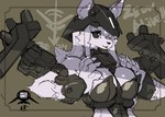 Rating: s
ID: 5617830
Date: 2025-06-03 01:55:08 -0400
Status: active
Score: 12
amx-014r_reben_wolf anthro armor black_eyes black_lips border breast_squeeze breasts canid canine canis claws cleavage clothed clothing female fur graffiti green_background gundam gundam_advance_of_zeta hair hair_over_eye headgear helmet hi_res kemono kenki_fujioka leotard lips logo machine mammal mecha_musume neck_guard pupils shoulder_armor simple_background smile solo squeezing unusual_pupils white_body white_fur white_hair wolf yellow_border post #5617830