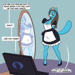 Rating: s
ID: 5647092
Date: 2025-06-16 19:37:27 -0400
Status: active
Score: 10
1:1 2020 anthro biped blue_body breasts cartoon_network clothing colored dialogue domestic_cat english_text felid feline felis female hair hi_res looking_at_mirror looking_at_object looking_at_self maid_uniform malkai_(malkaiwot) mammal mature_anthro mature_female mirror nicole_watterson solo speech_bubble text the_amazing_world_of_gumball trevor-fox uniform post #5647092