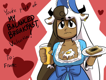 4:3 <3 anaugi animal_humanoid beverage big_breasts bovine bread breasts brown_hair clothing cow_humanoid dark_skin dress ear_piercing egg english_text female food frown glass hair hat holidays horn humanoid klara_(monster_girl_gamu) mammal monster_girl_gamu multicolored_hair orange_juice piercing solo text toast two_tone_hair valentine's_day white_hair
Rating: Safe
Score: 2
User: Nicklo6649
Date: April 22, 2018 4:3 <3 anaugi animal_humanoid beverage big_breasts bovine bread breasts brown_hair clothing cow_humanoid dark_skin dress ear_piercing egg english_text female food frown glass hair hat holidays horn humanoid klara_(monster_girl_gamu) mammal monster_girl_gamu multicolored_hair orange_juice piercing solo text toast two_tone_hair valentine's_day white_hair
Rating: Safe
Score: 2
User: Nicklo6649
Date: April 22, 2018