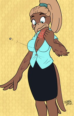 Rating: s
ID: 2896735
Date: 2021-08-25 21:21:37 -0400
Status: active
Score: 17
2021 5_fingers absurd_res airborne_object anthro avian beak big_breasts biped bird black_eyebrows blonde_hair blouse blue_eyes bottomwear breasts brown_body brown_feathers button_(fastener) button_pop cleavage clothed clothing columbid curvy_figure dated digital_media_(artwork) eyebrows eyelashes feathers female fingers flat_colors front_view furgonomics hair hi_res hourglass_figure long_hair martha_(ferretfyre) non-mammal_breasts passenger_pigeon pencil_skirt pigeon recently_extinct_species signature skirt solo tail tail_feathers tail_through_skirt tan_beak thick_thighs topwear tvma unbuttoned wardrobe_malfunction wide_eyed wide_hips post #2896735