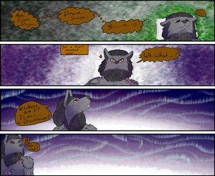 Rating: s
ID: 5673315
Date: 2025-06-28 12:53:29 -0400
Status: active
Score: 2
absurd_res aguywhodraws anthro aurora_(phenomenon) canid canine canis comic dialogue dream dreamscape hi_res male mammal scar sleeping solo wolf post #5673315